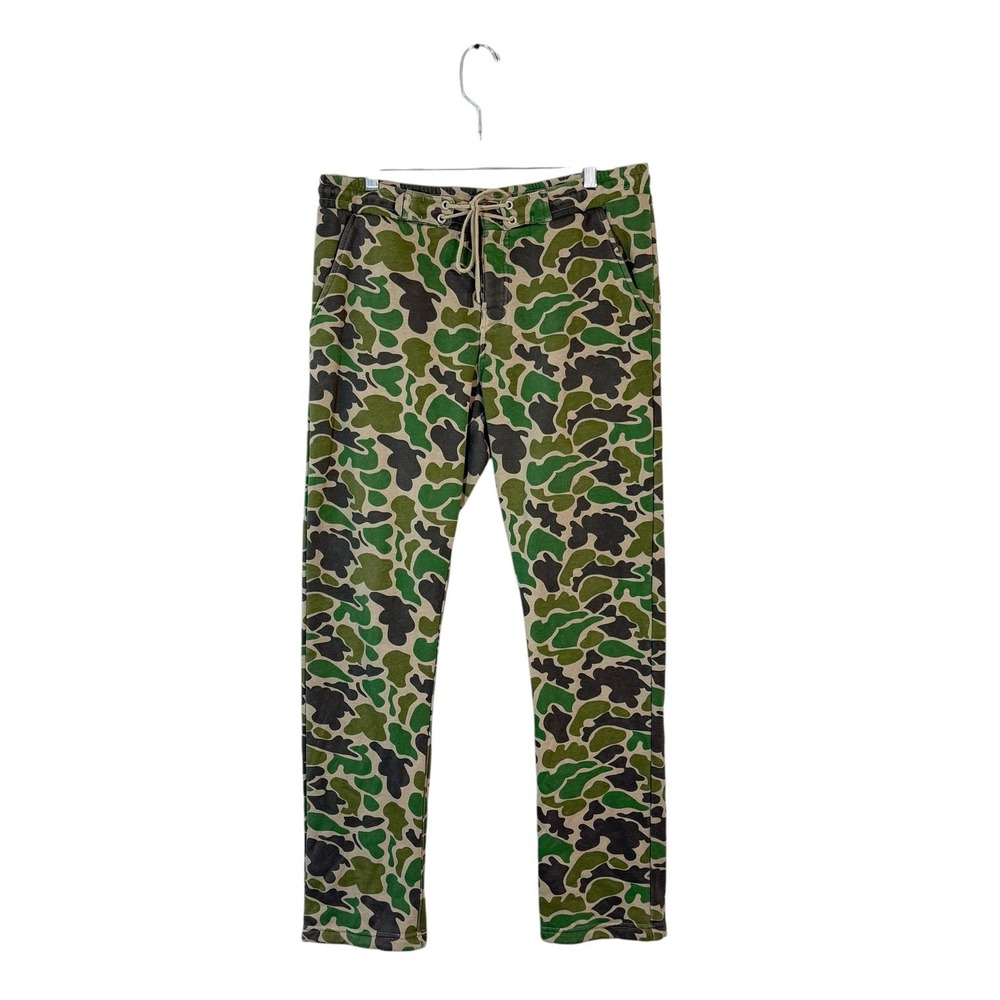 Marsh Wear Mens Sz Large Camo Fireside Fleece Drawstring Sweatpants Outdoor Camp